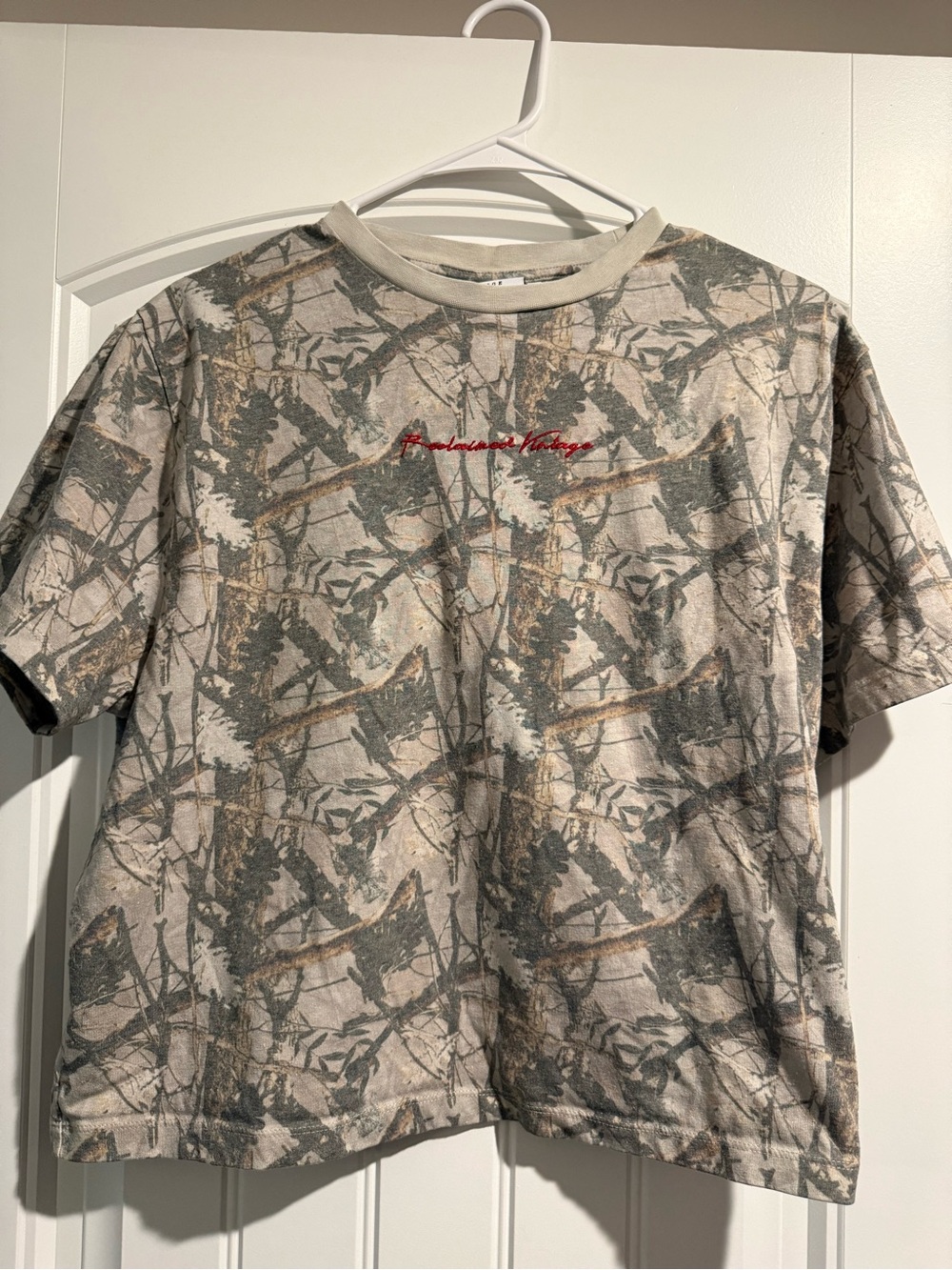 Reclaimed Vintage Camo Graphic Tee - Beige/Green